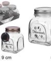 Pack 24 Botes Cristal Decor c/ Tapas Surtidas 500 ml / Medidas 11.5x9x9cm