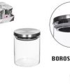 Pack 12 Botes Borosilicato Tapa Acero 700 ml/ Medidas 10x13cm