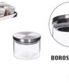 Pack 24 Botes Borosilicato Tapa Acero 350 ml/ Medidas 10x10x7,5cm