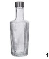 Pack 12 Botellas Cristal Water & Milán  c/Tapa Acero 1 L / Medidas 10x10x27cm