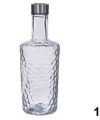Pack 12 Botellas Cristal Water & New York  c/Tapa Acero 1 L / Medidas 10x10x27cm