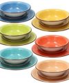 Pack 18 Platos Porcelana  Art & Pepper Multicolor