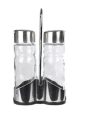 Pack 24 Set Aceiteras & Vinajeras Cristal / Acero Inoxidable / Medidas 11.5x20.5x5.5cm