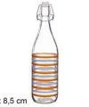 Pack 12 Botellas Cristal Summer   c/ tapón Hermético1 L / Medidas 32x8,5x8,5cm
