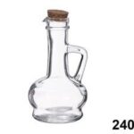 Pack 24 Aceiteras Cristal Mod Córdoba / Tapón Corcho 240ml/ Medidas 9x9x16cm
