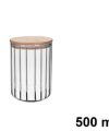 Pack 24 Botes Chef Borosilicato Tapa Bambú  500 ml