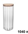 Pack 12 Botes Chef Borosilicato Tapa Bambú  1040ml