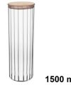 Pack 12 Botes Chef Borosilicato Tapa Bambú  1500ml