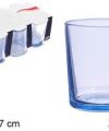 Pack 36 Vasos Cristal Azul Marbella 260 ml