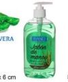 Pack 12  Botes de Jabón Líquido de Manos Aloe Vera 500 ml